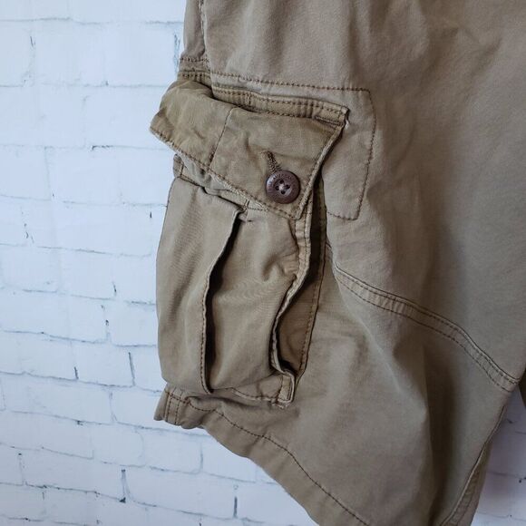 American Eagle Mens Cargo Shorts Size 30 Next Level Flex Longer Length Tan Brown - Picture 4 of 10